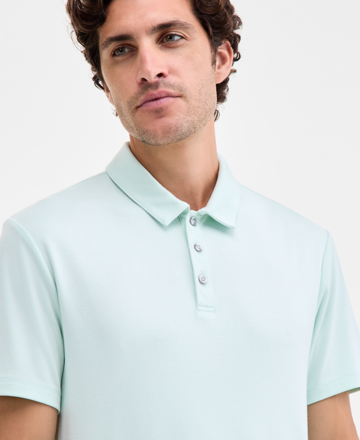 Alfani Men's Alfatech Polo Shirt, Macy's Exclusive In Blue