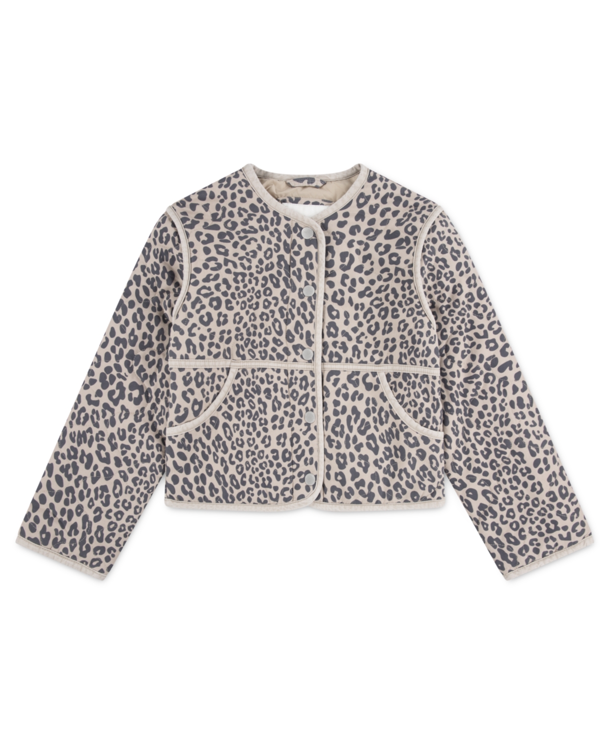 Abercrombie Girls Quilted Liner Jacket In Gray