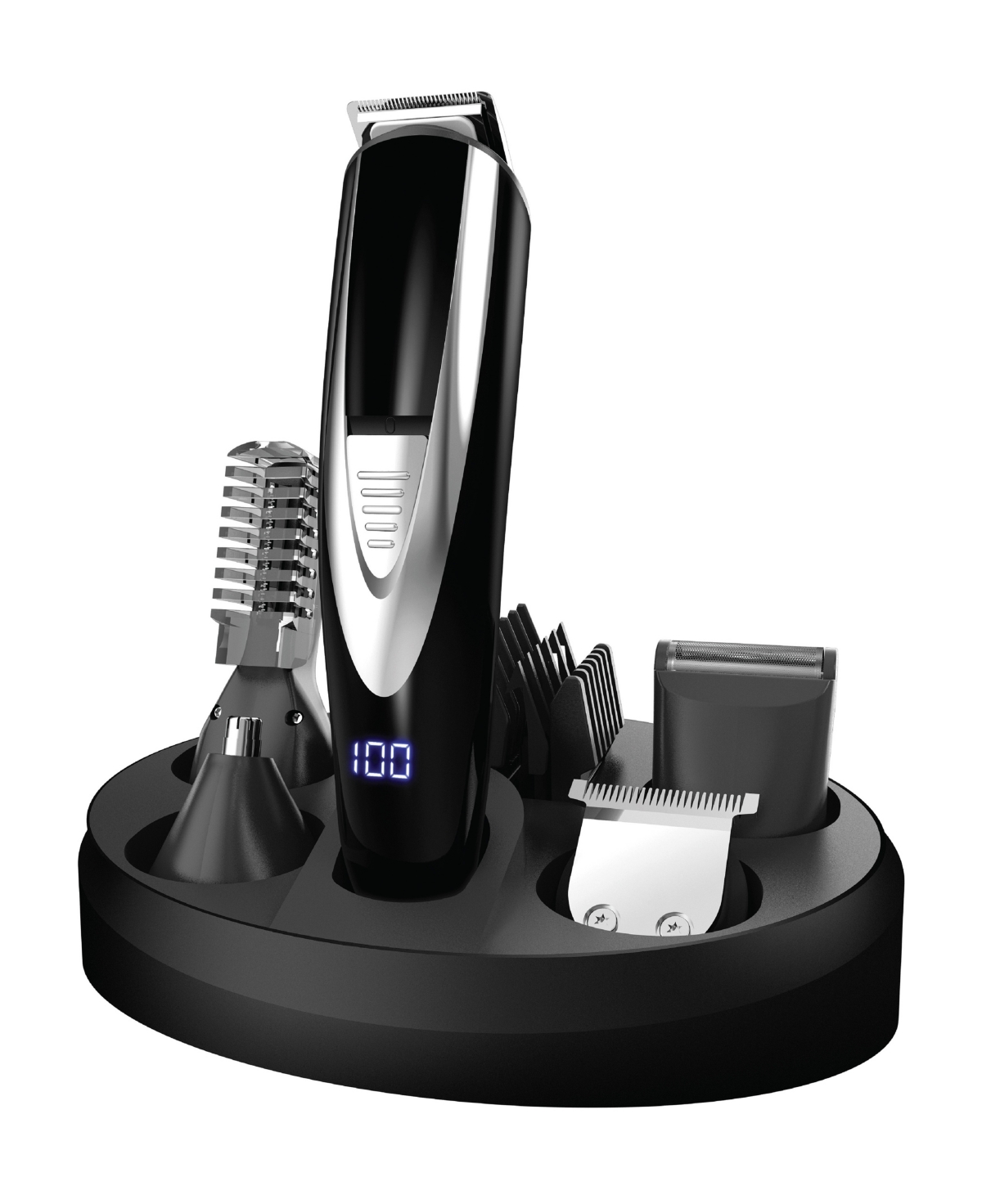 16PC Grooming Set - Black/silver