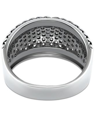 Cubic Zirconia Pav&eacute; Statement Ring in Sterling Silver