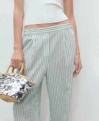 Women's Low-Rise Striped Pants