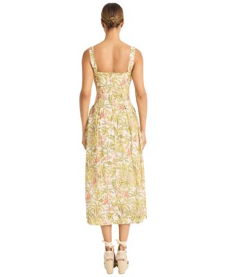 Women's Printed Empire-Waist Midi Dress