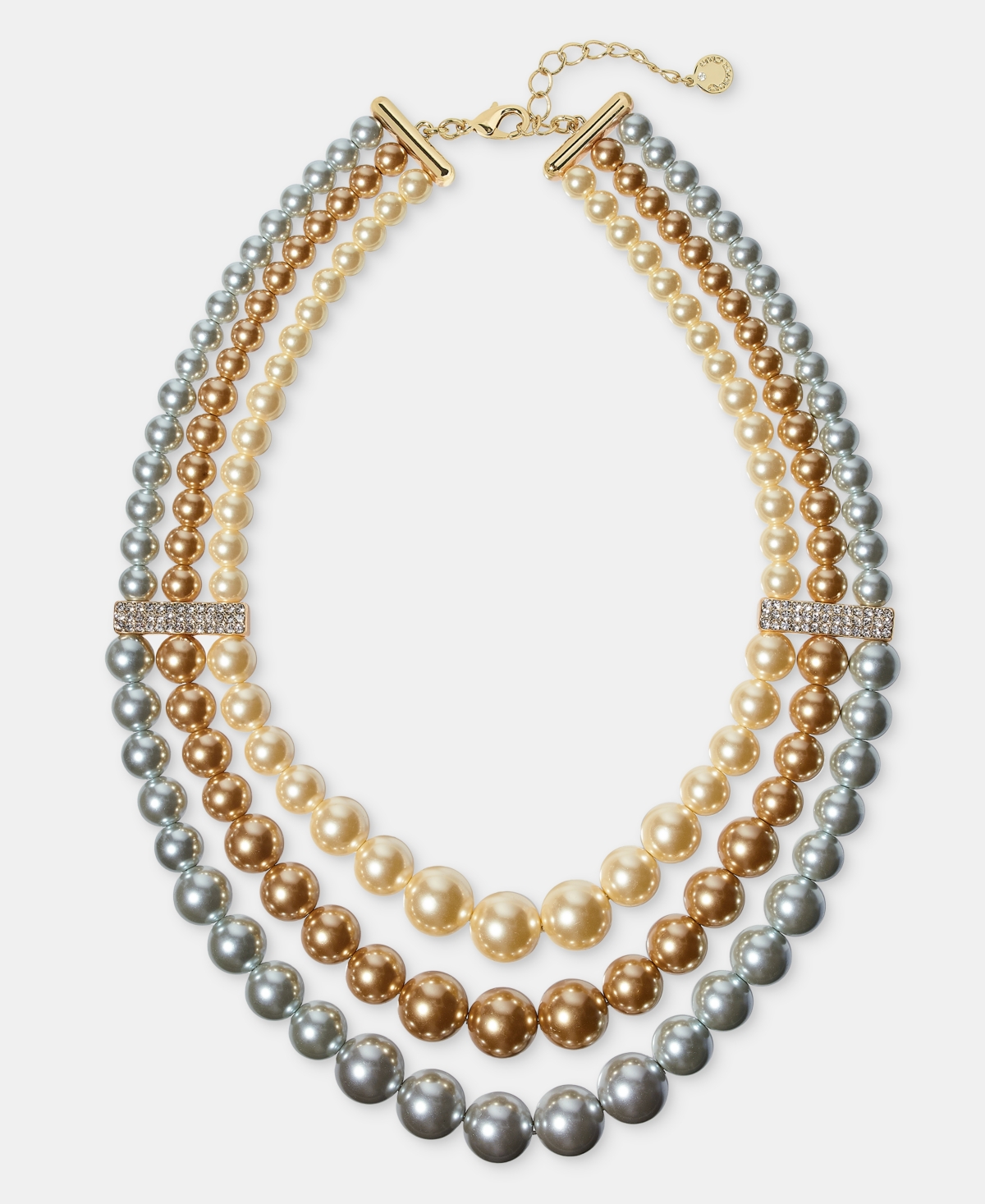 Charter Club Three-row Statement Necklace, Macy's Exclusive In Multi
