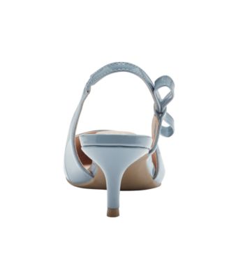 Women's Alilac Bow Slingback Kitten Heel Pumps