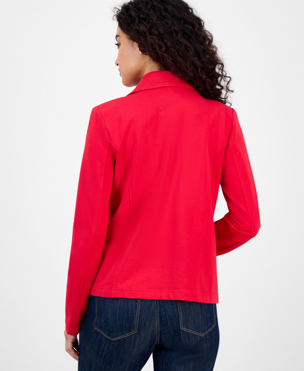 Nautica Jeans Women's Open-front Captain's Jacket In Red