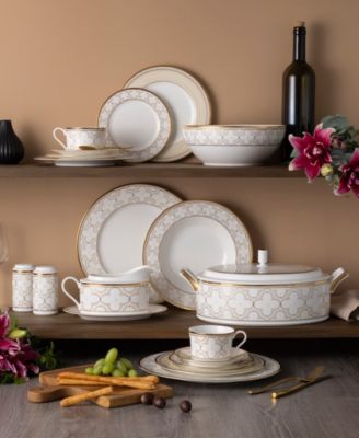 Trefolio Gold Set of 4 Bread & Butter/Appetizer Plates, 6.50"