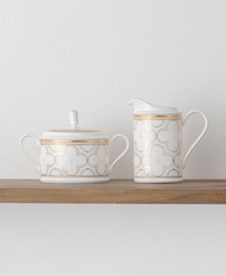 Trefolio Gold Sugar & Creamer Set