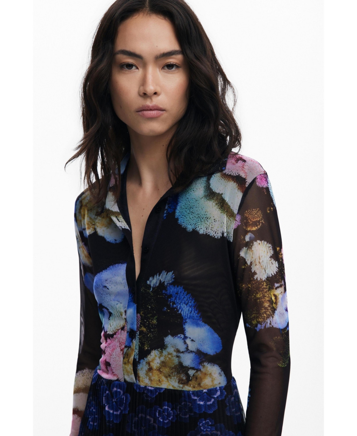 Desigual Women's Dress Designed By Mr. Christian Lacroix In Blue