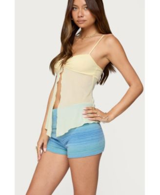 Women's Reeve Split Front Sheer Mesh Top