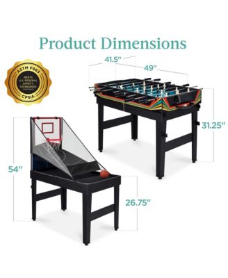 13-in-1 Combo Game Table Set w/ Ping Pong, Foosball, Basketball, Air Hockey, Archery