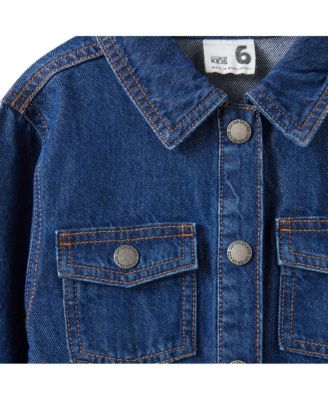 Little Girls Little/Big Sasha Long Sleeve Denim Shirt Dress