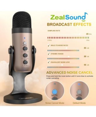 USB Microphone k66g Gold and Furry Microphone Cover Bundle