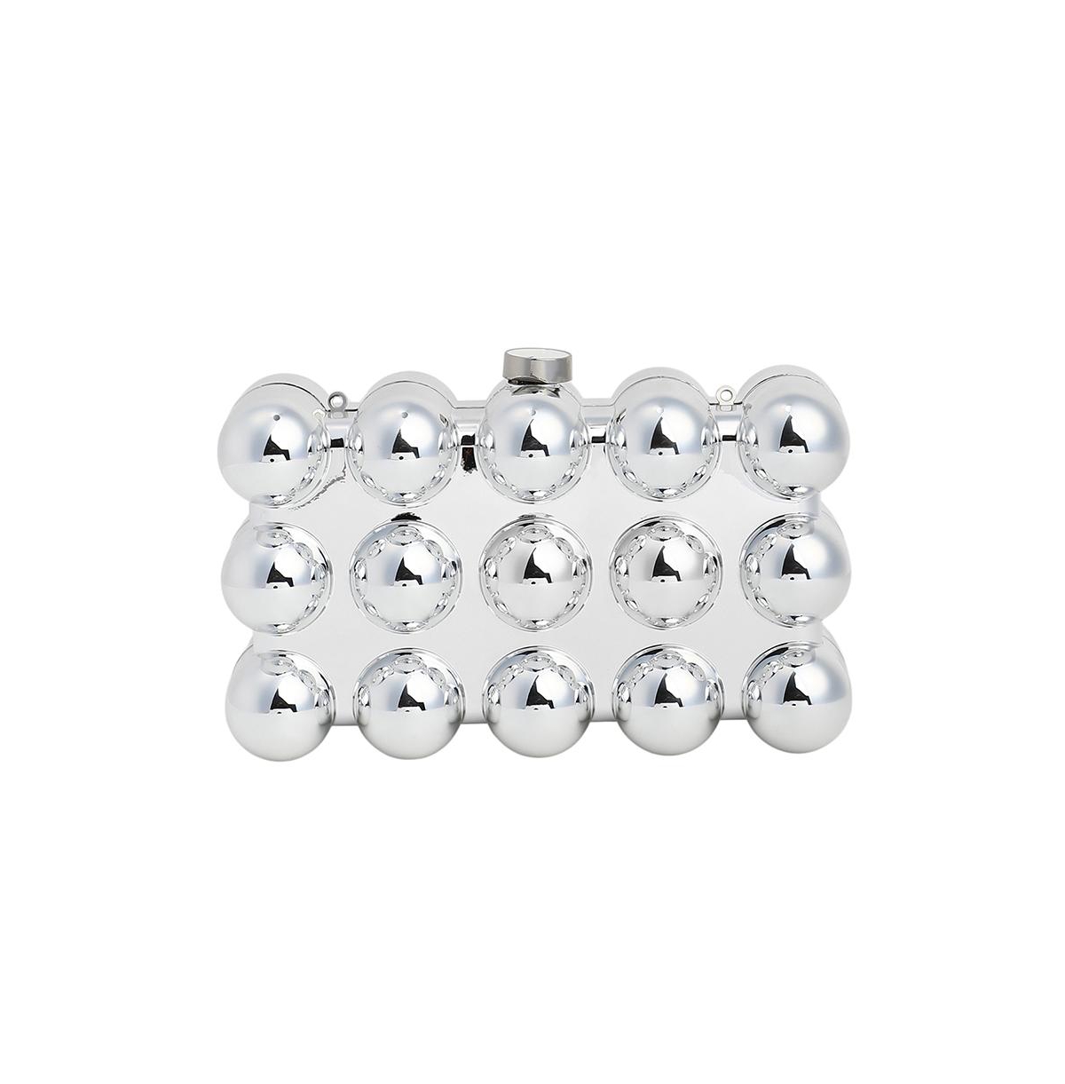 The Ball-Ball Clutch Bag - Silver