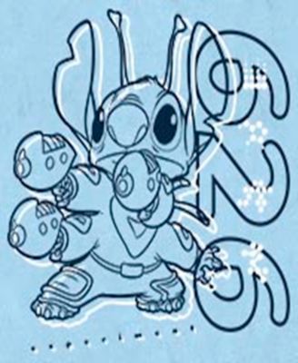 Мужская футболка Lilo Stitch Stitch 2 Six с коротким рукавом