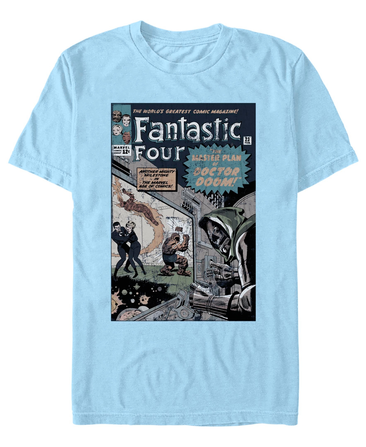 Men's Master Plan Short Sleeve T-Shirt - Light blue