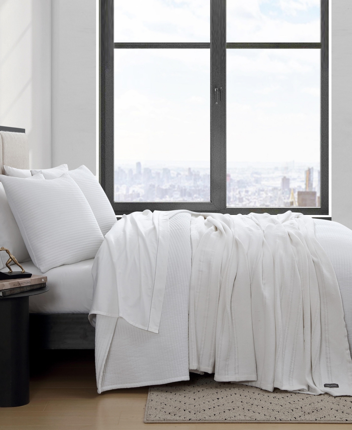 Vera Wang Cotton Voile Solid 3-Pc. Quilt Set