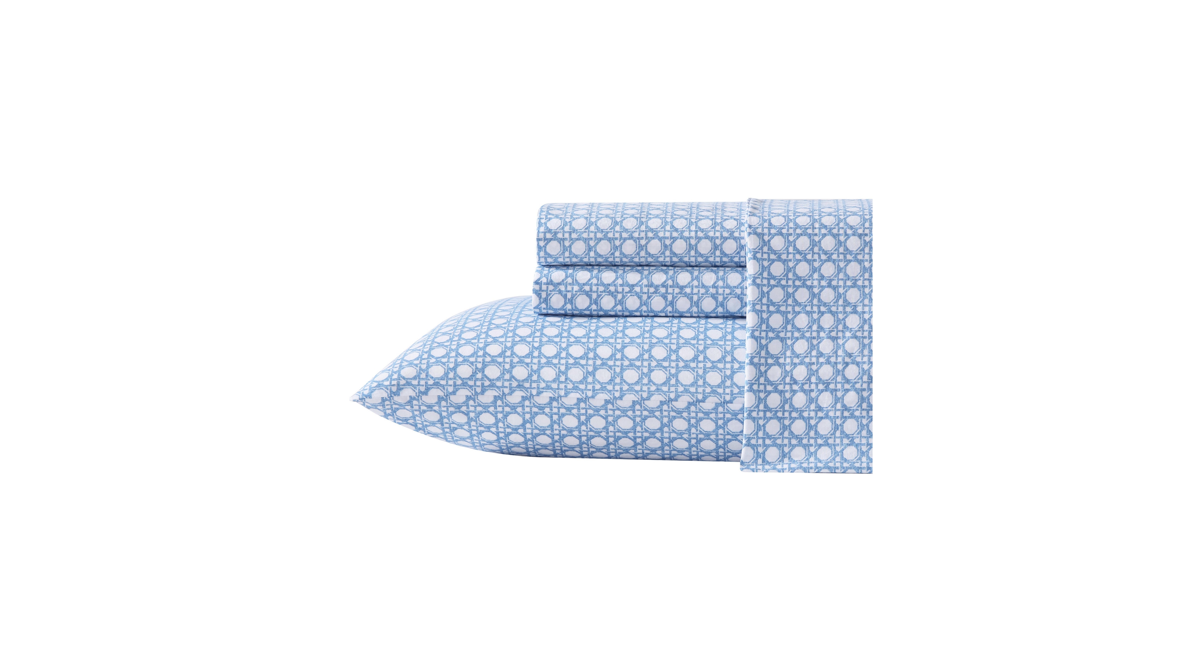Tommy Bahama Home Cotton Percale 4 Piece Sheet Set, Queen