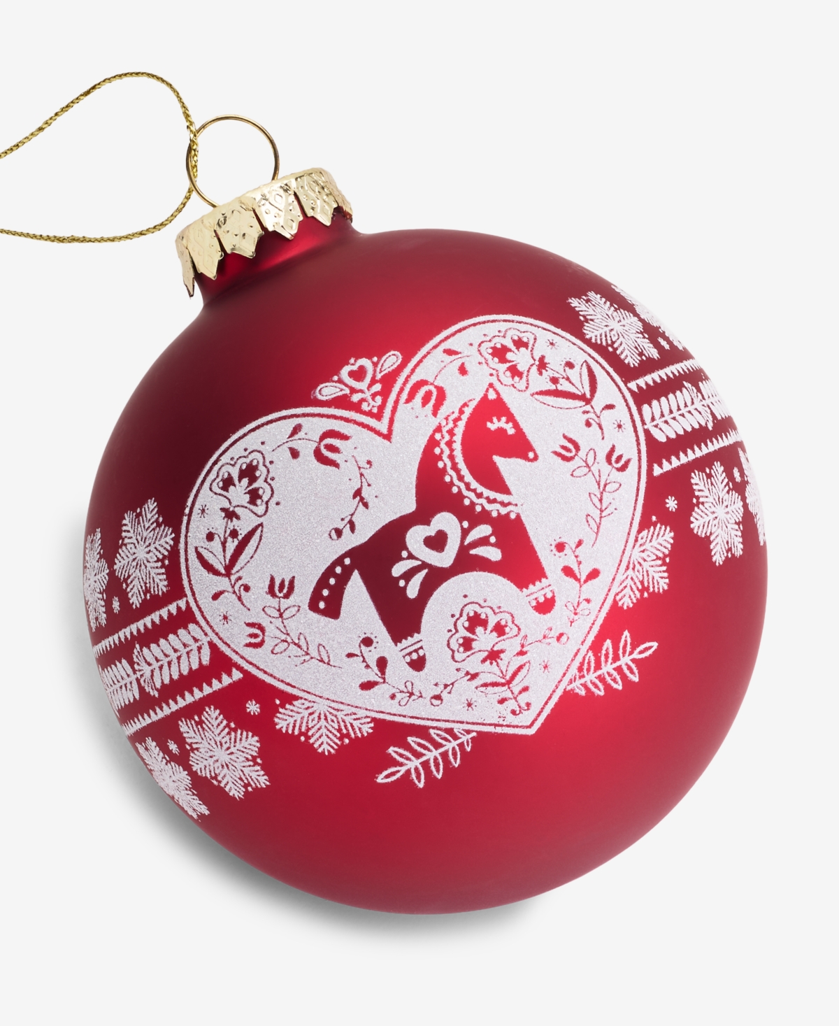 Holiday Lane Nordic Wonderland Folk Ball Ornament, Macy's Exclusive In Transparent