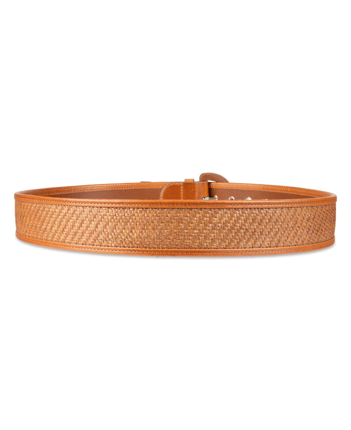 Cole Haan Women's Leather And Raffia Casual Belt