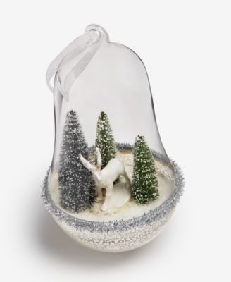Enchanted Emerald Deer in Greenery Dome Ornament, Macy's Exclusive