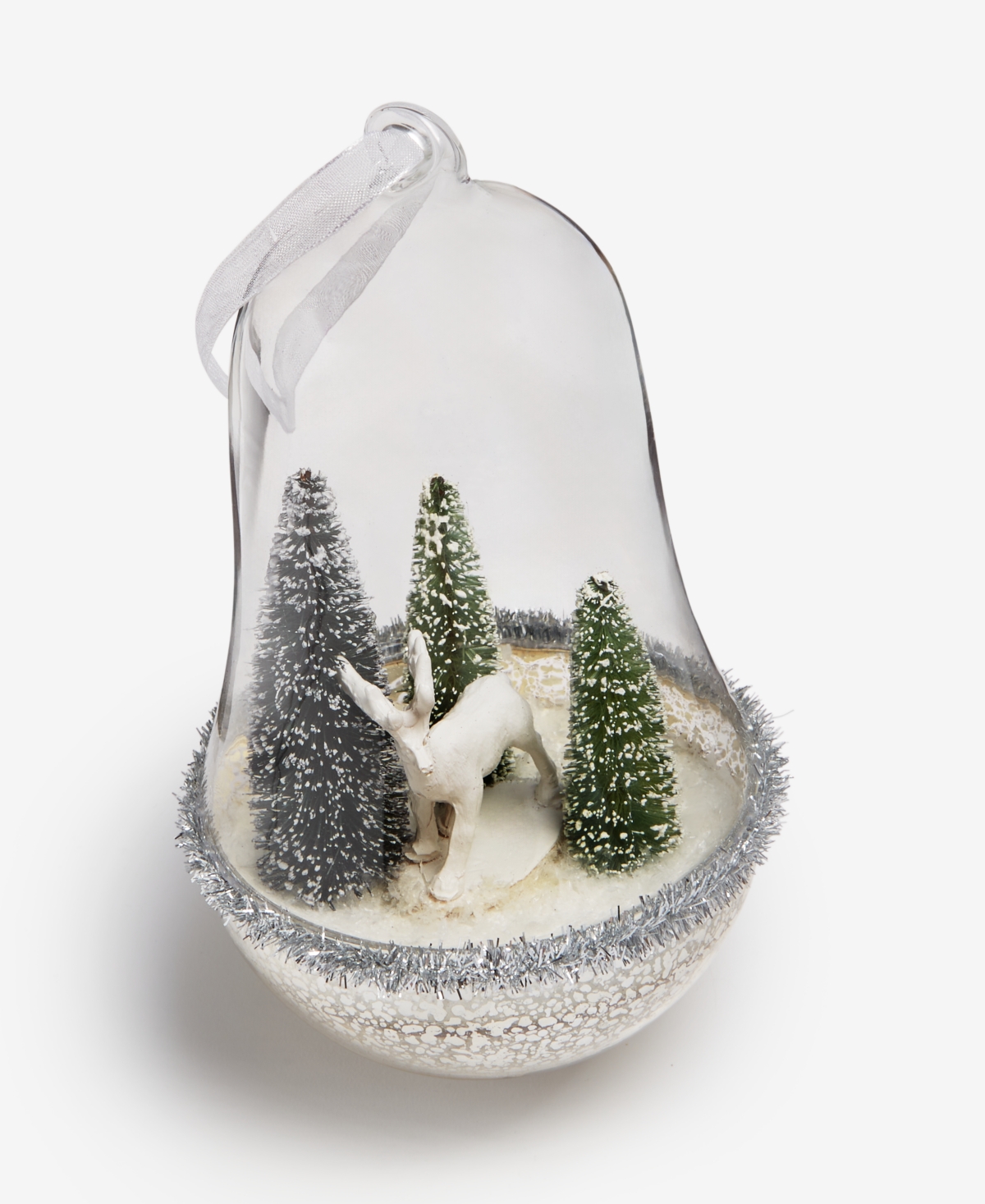 Holiday Lane Enchanted Emerald Deer In Greenery Dome Ornament, Macy's Exclusive In Transparent