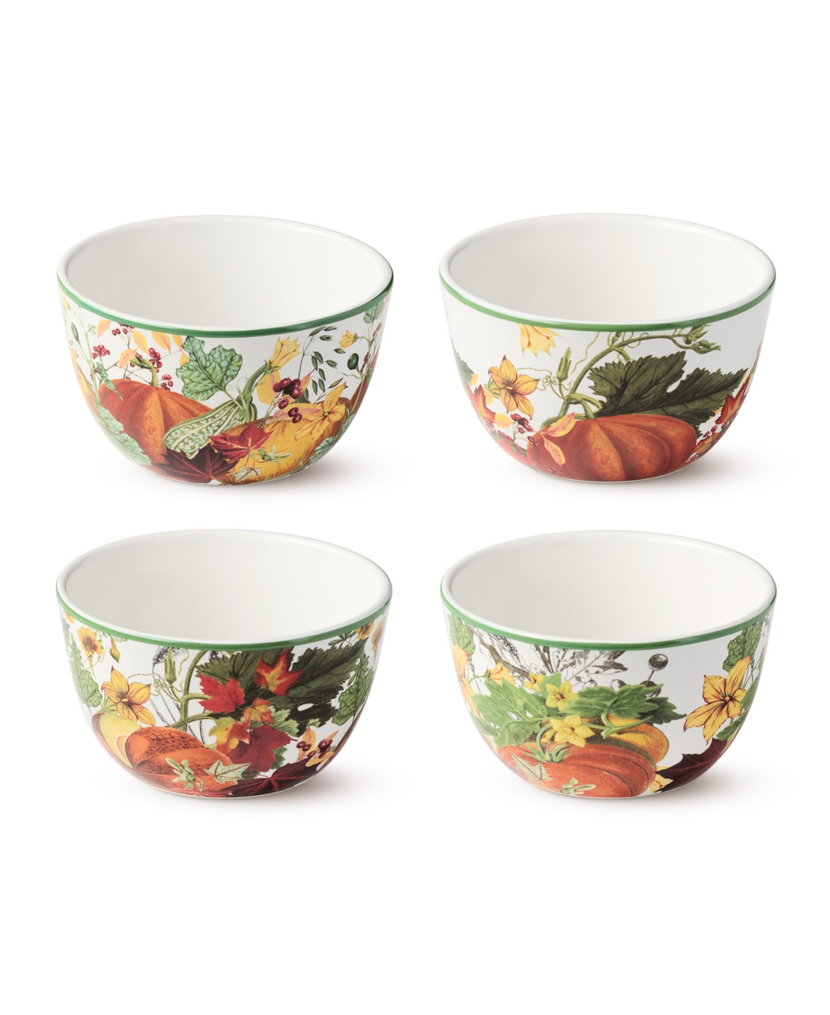 Harvest Fields Ice Cream Bowls, Set of 4 - Miscellaneous
