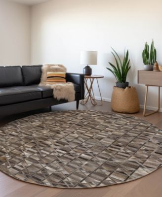Bozeman Washable BM4 8'x8' Round Area Rug