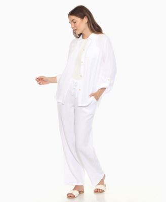 Women's Long Sleeve Button Down Cotton Gauze Set