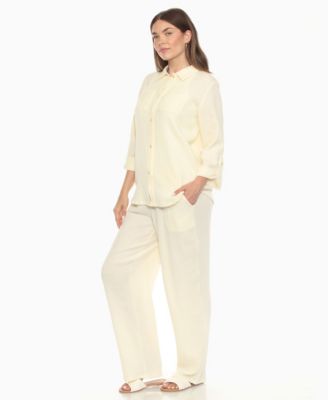 Women's Long Sleeve Button Down Cotton Gauze Set