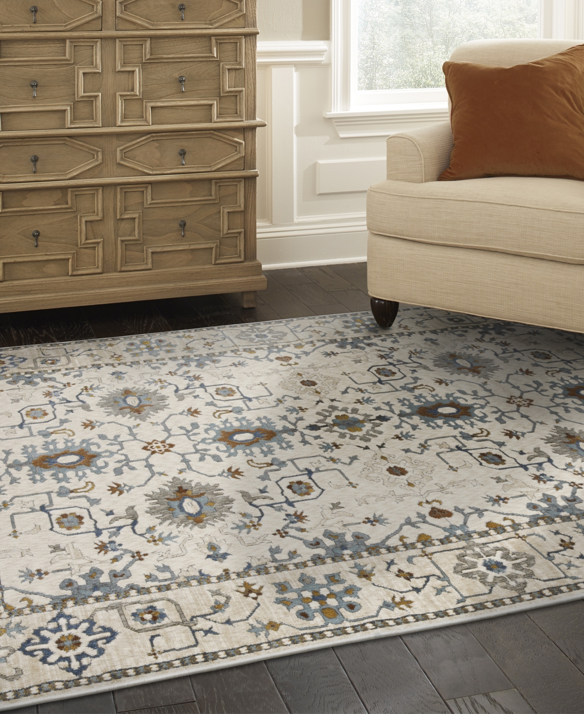 Oriental Weavers Ellington Ell10 5'3"x7'6" Area Rug In Neutral