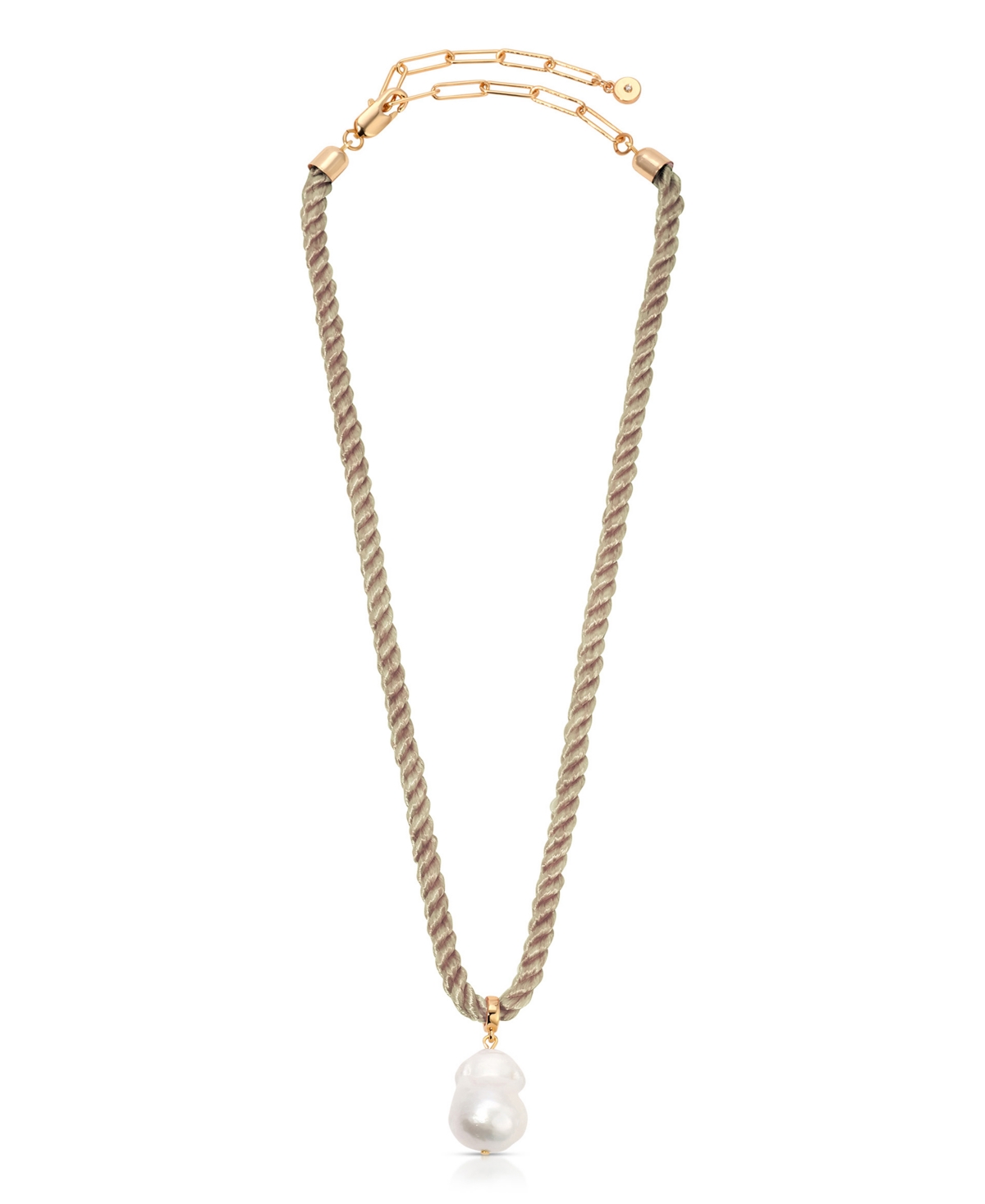 Freshwater Token Pendant Necklace - Gold