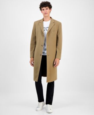 Men's Classic-Fit Solid Pure Cashmere Overcoat