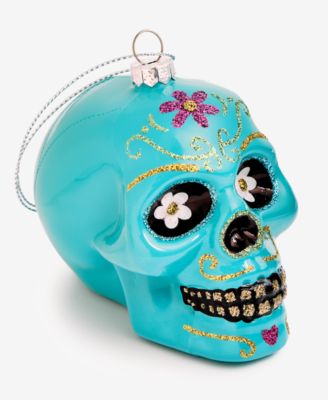 Day of the Dead Glass Skull Ornament, Macy's Exclusive