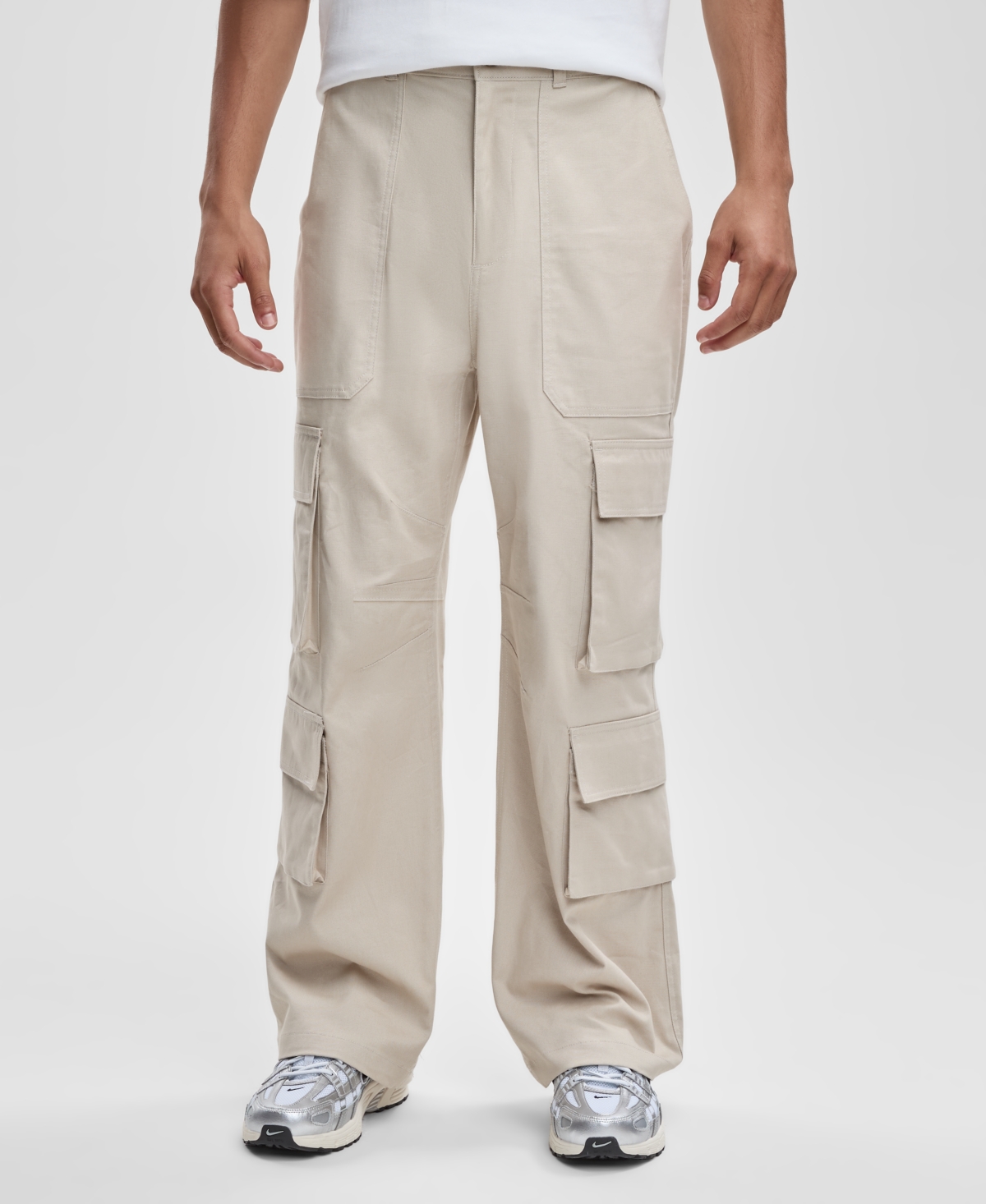 Mode Of One Men's Relaxed Canvas Cargo Pants, Macy's Exclusive In Gray