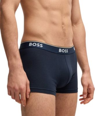 Men's Power 3-Pk. Tipped Logo Waistband Trunks