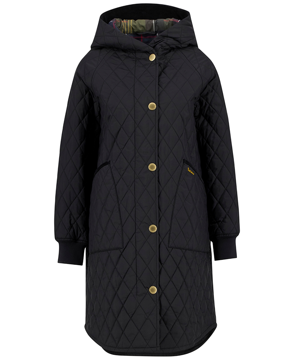 Barbour Hilary Longline Quilted Jacket In Black