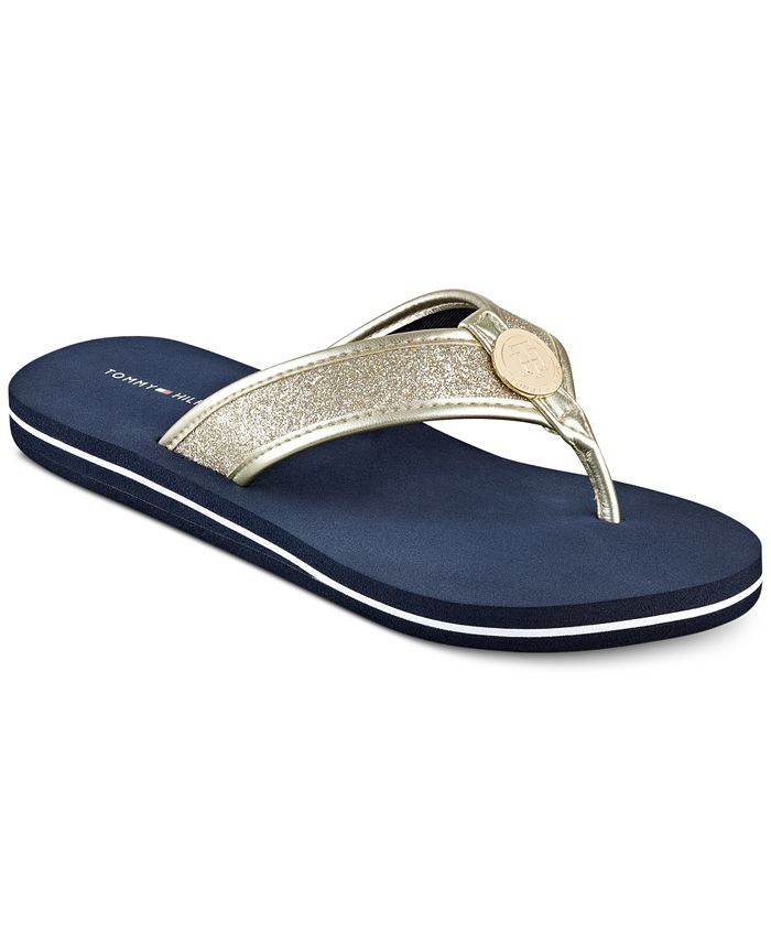 Tommy hilfiger thong hot sale flip flops