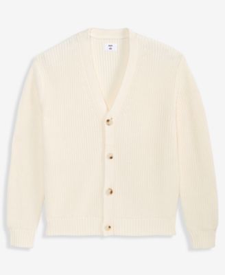 Men's Shaker-Stitch V-Neck Cardigan, Macy's Exclusive