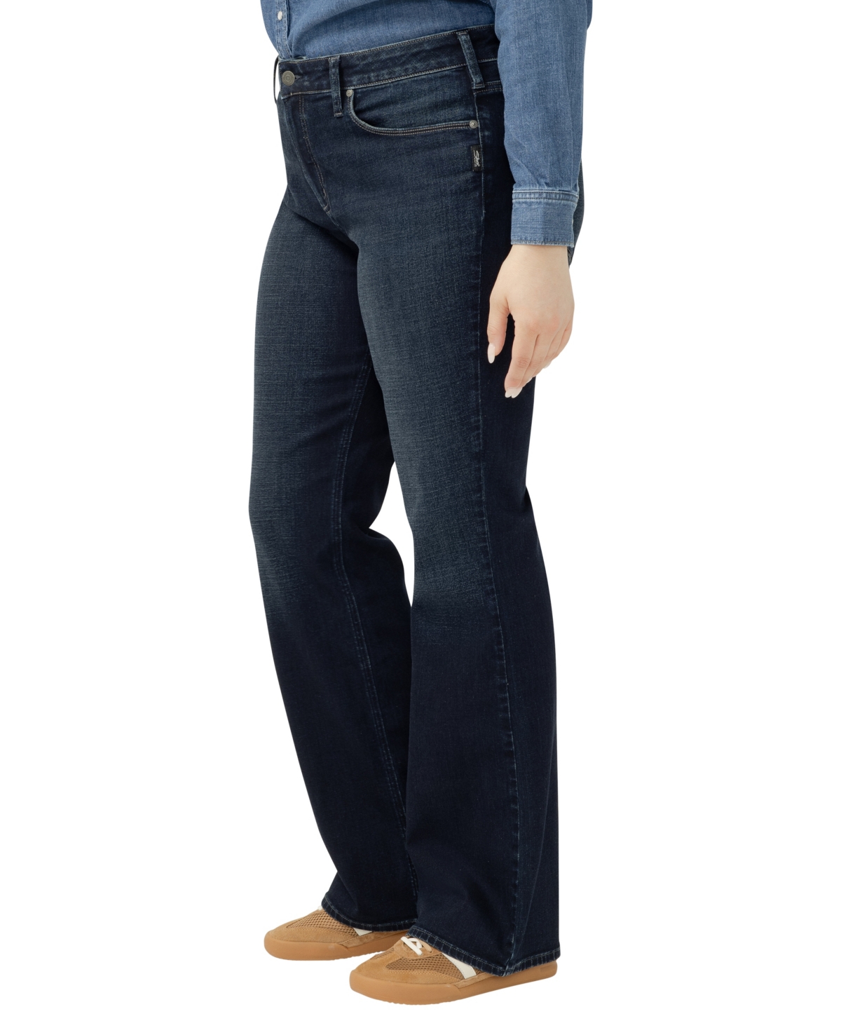 Silver Jeans Co. Plus Size Suki Mid Rise Curvy Fit Bootcut Jeans In Blue