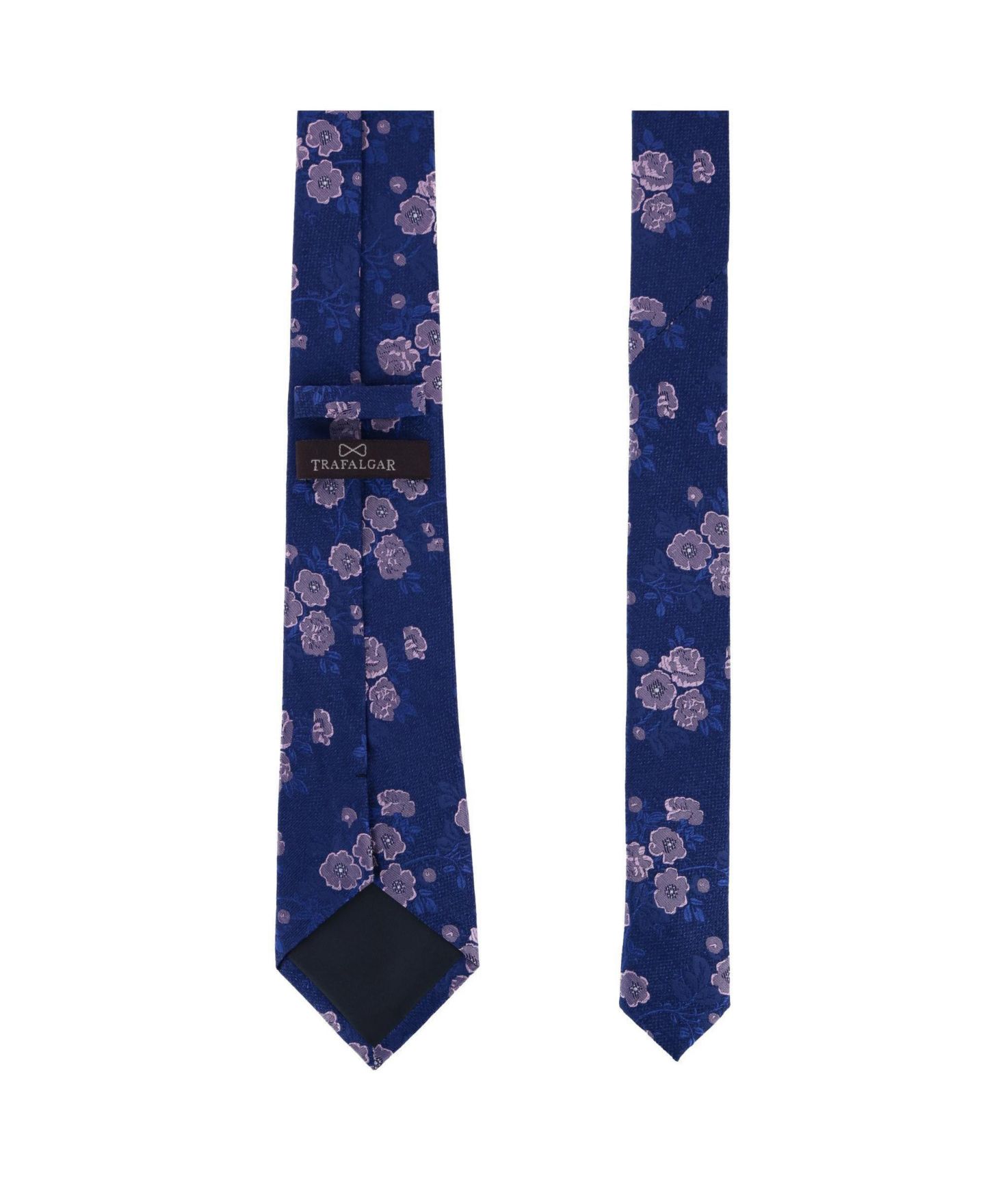 Мужские галстуки TRAFALGAR Big & Tall Florian Silk Novelty Necktie, цвет: Синий / Розовый — фото 3