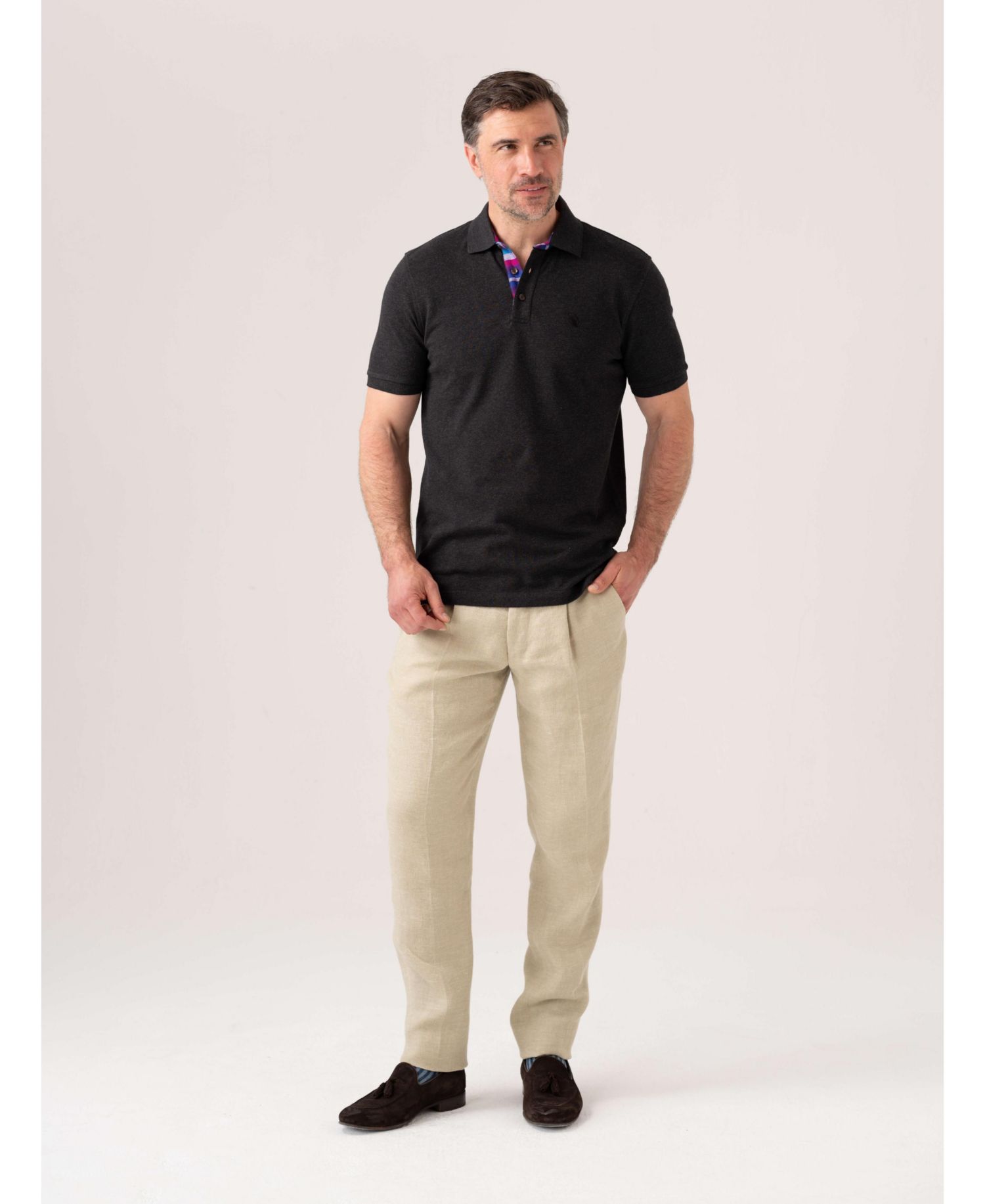 Men's Pique Cotton Short Sleeve Polo Shirt