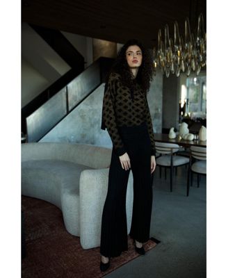 Women's Marcelle Pleated Knit Trousers