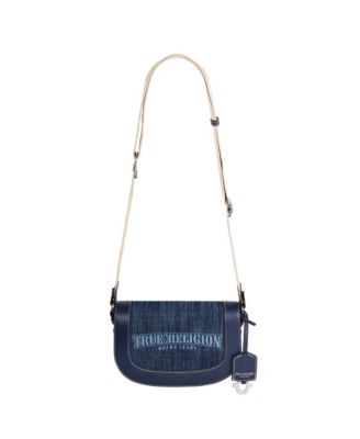 Dark Denim Logo Saddle Bag