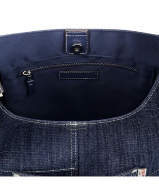 Retro Logo Denim Hobo Bag