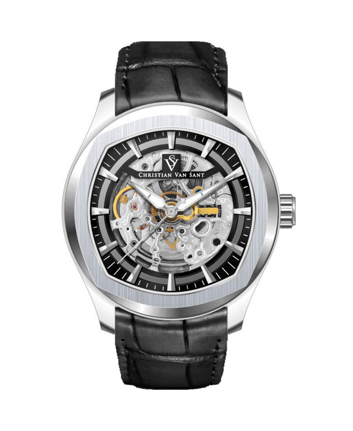 Men's Romeo Black Dial Watch - CV9500 - Black