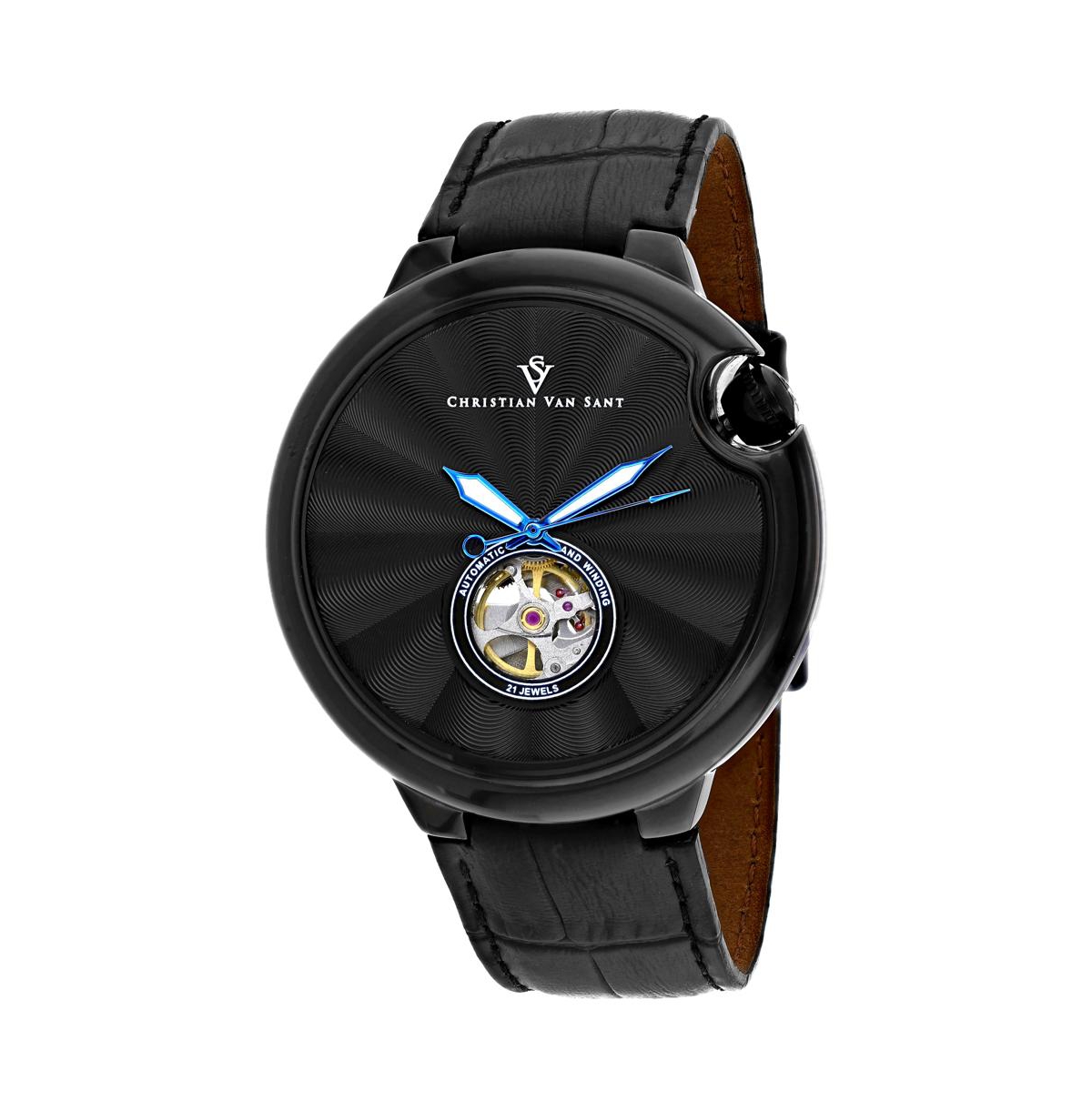Men's Cyclone Automatic Black Dial Watch - CV0145 - Black
