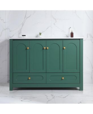 48" Vanity Set With Ceramic Sink, 4 Soft-Close Doors & 2 Drawers, Spacious Bath Storage