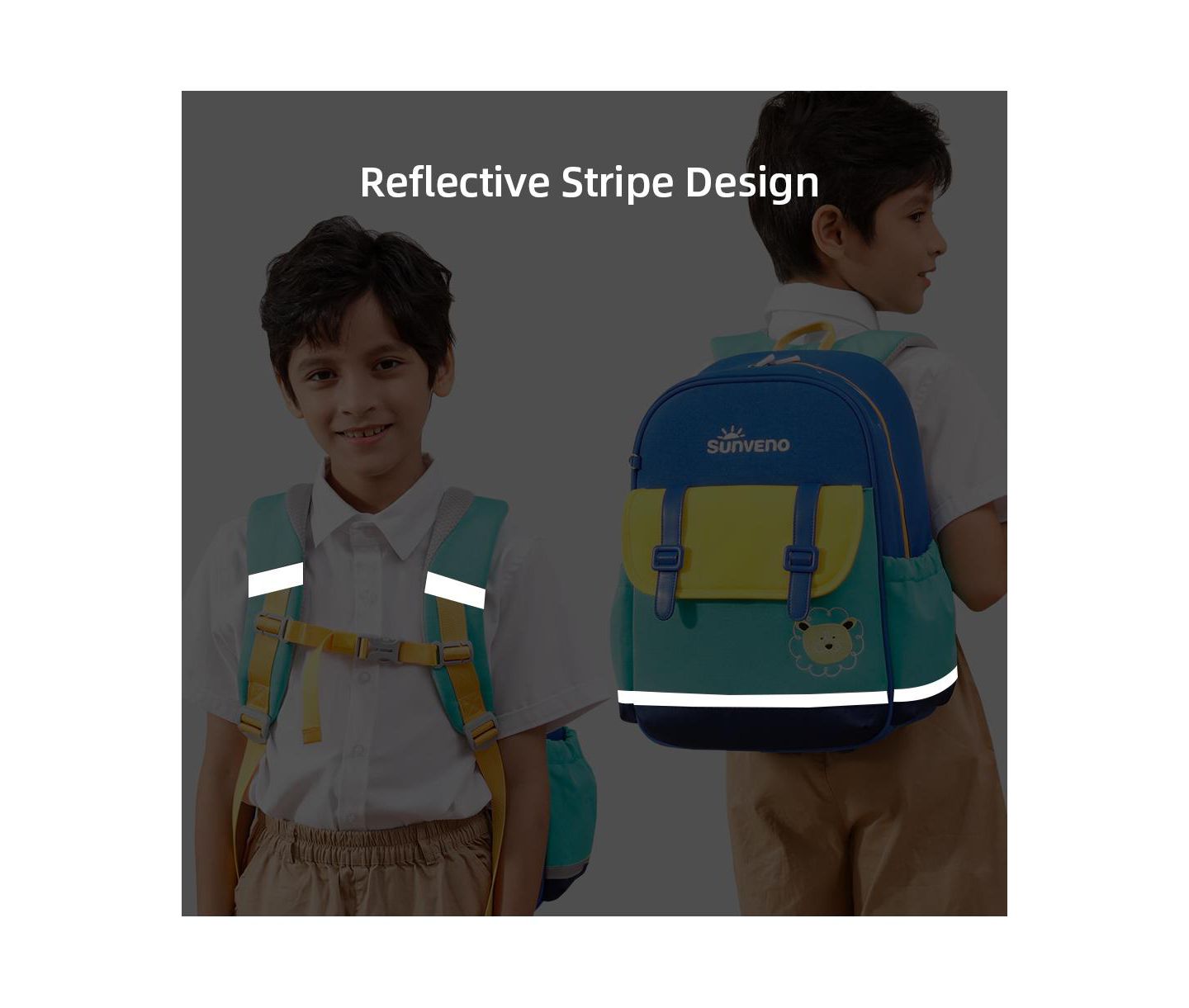 Рюкзак Sunveno School Ergonomic Design для детей, цвет: Зелёный — фото 4