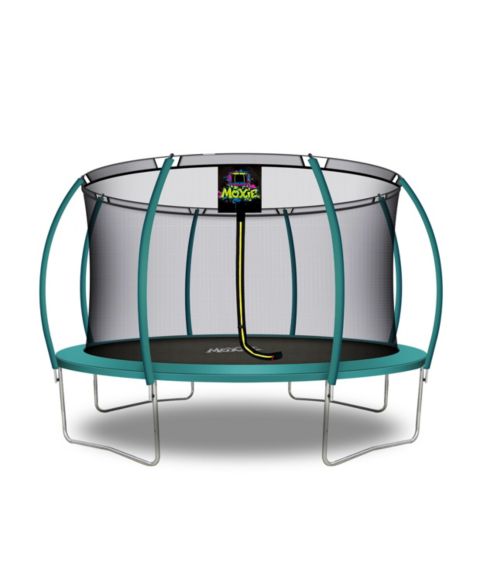 Детская игрушка PlexaLife Pumpkin-Shaped 14 Ft Trampoline with Safety Enclosure, Ages 14+, цвет: Тёмный зелёный