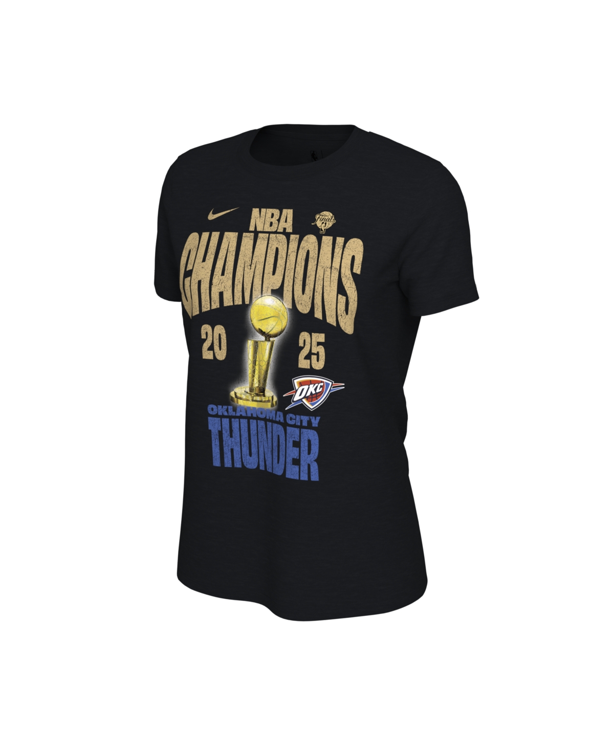 Nike Women's Black Oklahoma City Thunder 2025 Nba Finals Champions Confetti Locker Room T-shirt